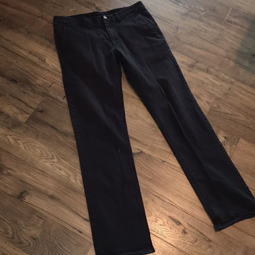 Navy Blue Zara Man Straight Skinny Chino Pants M